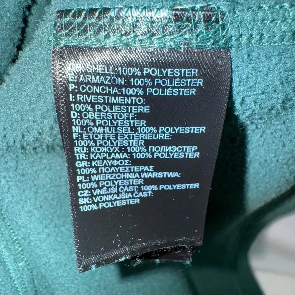 Men’s The North Face Fleece 1/4 Zip Pullover Forrest Green Medium Lightweight